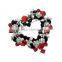 Christmas Themed Jewelry Silver Heart Design Rhinestone Christmas Wreath Brooch Pin