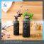 Unique Decoration Recycled Flower Glass Vases Decal Black Glass Vase
