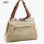 Magnetic Snap Closure Jute Bag Duffel Bag Large Capacity Women Wristlet Tote Bag