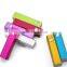 External phone charger 2600mah,portable Aluminum metal lshell power bank,