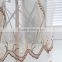 Hotsale European style bedroom 100% polyester organza embroidery curtain fabric decor