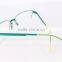 G3623 Transparent Yellow Custom Half Rim Eyeglass Frames For Women
