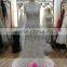AR-18 High Level And High Quality Sexy Long Appliques O-Neck Tulle See Through Wedding Dress 2016