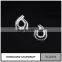 Fashion diamond shape earring without stone for grils hot selling simple earring