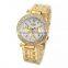 geneva rhinestone diamond metal women gold wrist watch