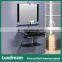 Corner Green Tempered Glass Wash Basin With Mirror