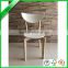 Low price new style plastic arm chair with wood legs