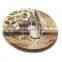 Custom logo beautiful metal tin plate round cup tin tray