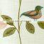 natural material leaf pattern embroidered grommet curtain