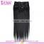 Double drawn cheap price straight clip in hair extension free sample clip in hair extensions for african american