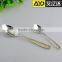 Made in china! silver plated brass tableware gold cutlery