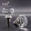 Faceted Brushed Nickel Finish Clear Glass Door Knobs and Handles