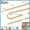 Fashion Yellow Gold Flat Tote Metal Handbag Chains Straps Purse Handle