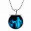 Wholesale Amazon hot sale 2016 silver chian bead ghost picture pendant Jewelry glowing crystal necklace