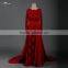 RSE665 Sexu Back Open Keyhole Long Sleeves Wine Red Arabic Patterns Of Lace Evening Dress