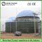 Liquid biological wastes storage fermentation tank with double membrane roof