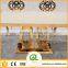 TH411 Hot Sale Rose Gold Stainless Steel Round Marble Dining Table Set