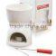 ceramic chocolate fondue set with candle and forks