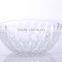 Set 5 Engraving Large Clear Decorative Glass Salad Bowls