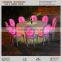 Customized led colour changing lights powered bar furniture