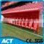 European style football player bench with shelter