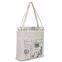 Eco-Friendly School Carrying Books Cotton Plain Shoulder Tote Bag