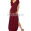 Guangzhou Clothing OEM Red Pocket Split Dress Pictures Of Latest Elegant Designs