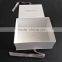 grey ribbon closure logo printing white paper folding packaging gift box for baby clothes