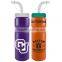 USA Made 28 oz Colored Bike Bottle Straw Lid - BPA-free, FDA compliant and comes with your logo