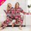 Custom made plus size women pajamas with hood flower printing winter design homewear pajama