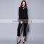 The new style two pieces women autumn casual suit blouse & pant plus size woman suit