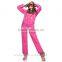 Fashionable Red Ski One Piece Jumpsuit with Many Zippers and Pockets
