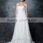 Gorgeous A-line Strapless Chapel Train Pleated Organza and Satin Wedding Dress AS29002