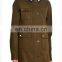 new arrival loose fit army green canvas western coats made in china