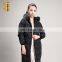 Factory Price Fashion Ladies Luxury Black Down Jacket with Fur Collar