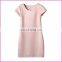 Future-proof Short Sleeves Optional Color Yarn Dyed Cotton Fabric Dress