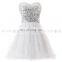 Latest Youthful Sweetheart Sleeveless Lace-up Tulle Sequins Mini Homecoming Dresses SD032