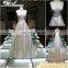 China custom made Sleeveless long train A line ladies gown evening wedding dress