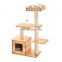 Cat Tree, Wooden Modern Cat Tower Cat Furniture with Removable and Washable Mats for Kittens, Large Cats and Pets