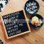 DIY Factory Wooden display changeable hexagonal custom size oak gray felt letter boards