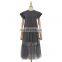 Patchwork Mesh Casual Dress Women Summer Fashion Clothes