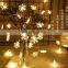 Indoor outdoor Christmas diwali Snowflake Garland led string curtain night light For New Year lighting decoration