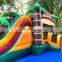 Jungle Theme Inflatable Jumping Castle Commercial Bounce House With Water Slide