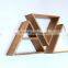 Custom finished hinging wooden triangle shelves, decorative modern wall shelf