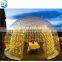 Wonderful design giant inflatable bubble tent, LED light air tight dome tent for event