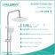 Complete White Plastic 3 function Button Rain Hand Shower