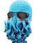 2014 Handmade Knitted Crochet Beard Hat Bicycle Mask Cap Octopus Cool Black SP055