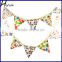 My Birthday Cartoon Owl Pennants Fabric Flag Party Decoration Banner Bunting for Kids PL021
