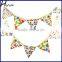 My Birthday Cartoon Owl Pennants Fabric Flag Party Decoration Banner Bunting for Kids PL021