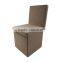 Contemporary Backrest Storage Stool Ottoman